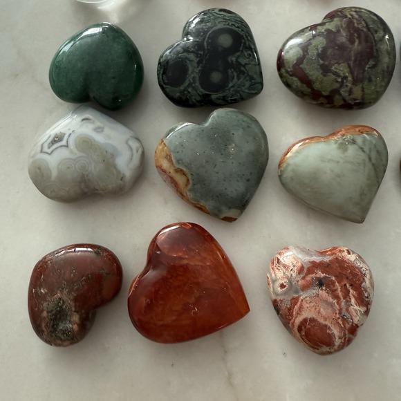 Heart/Puffy Heart Polished Stones And Healing Crystals Sold Individually LOT 1 - Picture 4 of 8